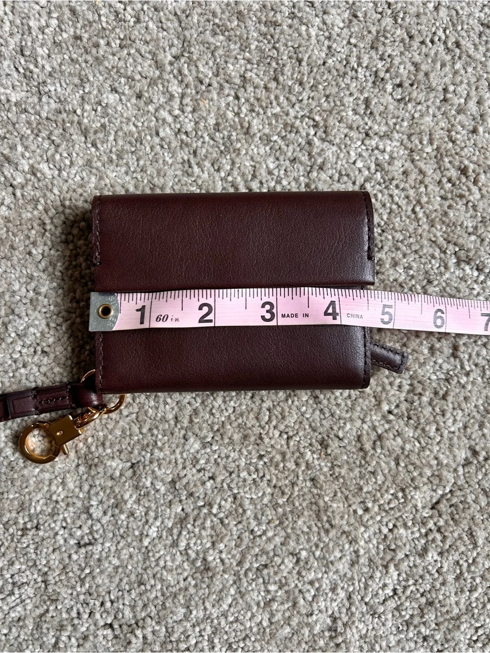 Madewell Leather Wristlet with Gold Hardware-Never Used